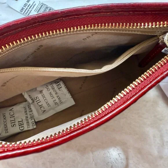 BRAHMIN Anytime Mini Shoulder Bag, Melbourne Leather in Chianti NWT - Picture 4 of 9